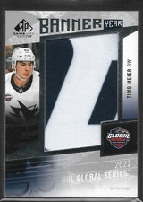 2023-24 SP Game Used #BYGS-TM Timo Meier Banner Year 2022 Global Series