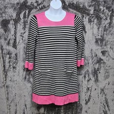 Eliza J Sweater Dress Sz XL Striped Pocket Preppy Casual Office Stretch Momcore