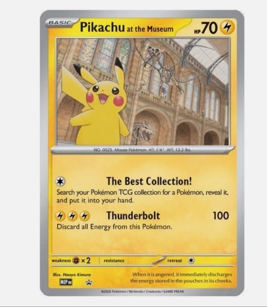 SEALED Jumbo Pokémon Scarlet & Violet Pikachu At The Museum Promo Card