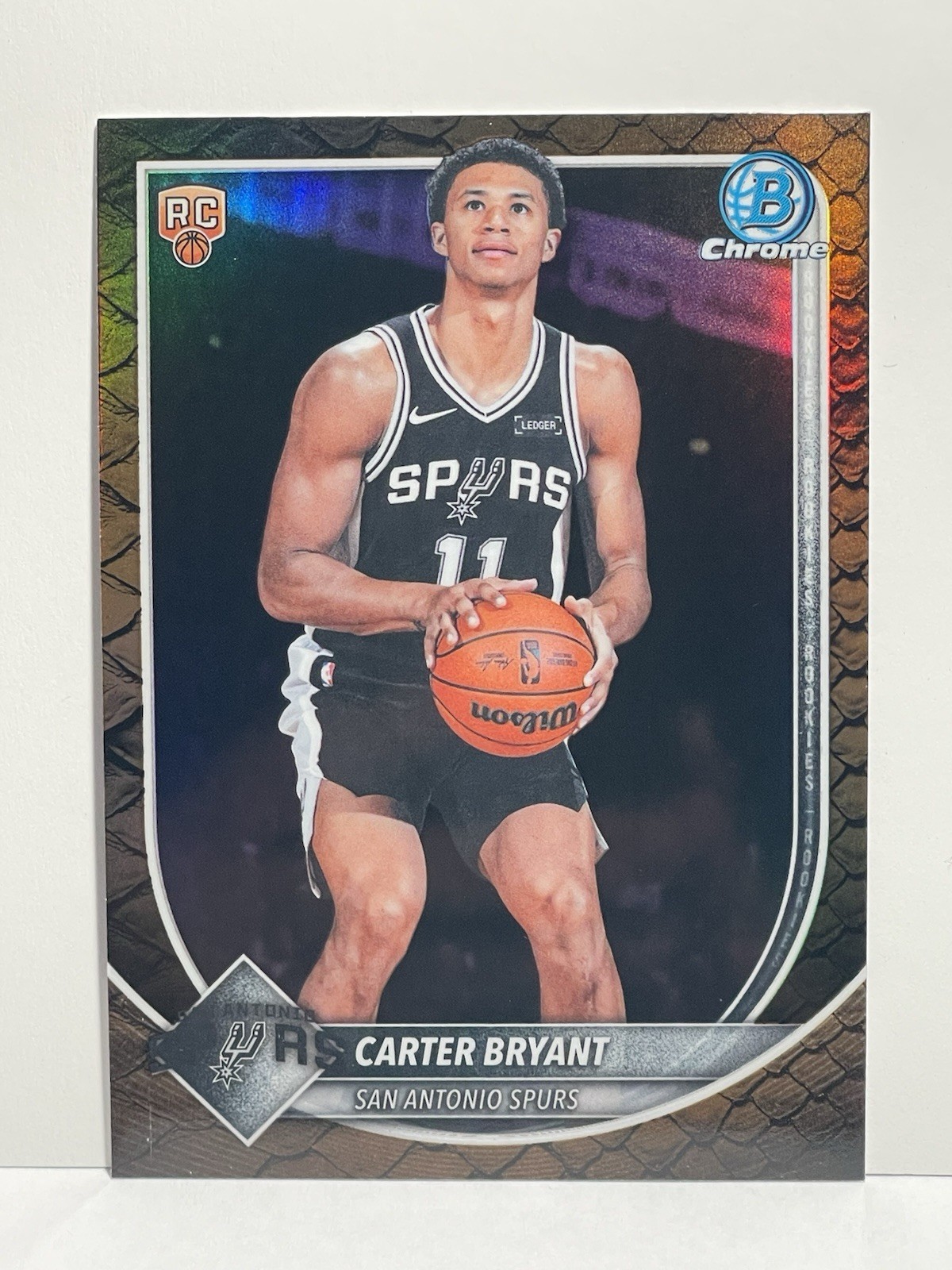 2025-26 Bowman Chrome Rookie RC Carter Bryant Reptilian Refractor #BCV-14