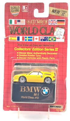 1989 Matchbox World Class BMW M-1 Series 2 Premium Real Riders Rubber Tires READ
