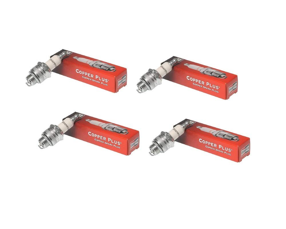 Champion 4 Pack Genuine RCJ7Y Spark Plug Copper Plus 859 4, multi 
