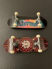 Lot Of 2 Tech Deck Fingerboard Skateboard Element Red Black Graphic