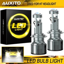 Auxito Super H7 Bright Led 30000lm Bulbs Headlight Highlow Beamfog 6500k Y19 A