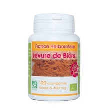 LEVURE DE BIERE BIO AB dosés à 400 mg en comprimés.