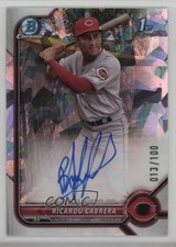 2022 Bowman Chrome Prospect Atomic Refractor /100 Ricardo Cabrera Auto zo6