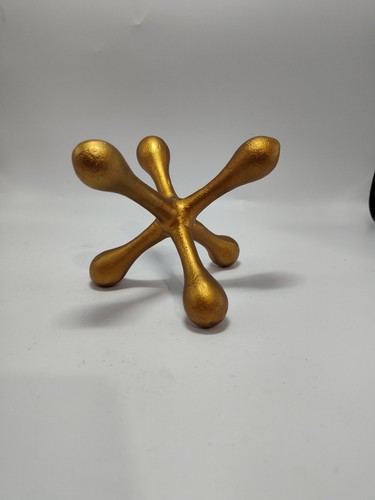Vintage 5.85” Large Jax Jack Bookend Doorstop Cast Iron Metal Sculpture - Picture 1 of 4