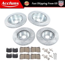 12pcs Front Rear Drilled Rotors Brake Pads For Subaru Impreza Subaru Wrx Sti 12pcs Front Rear Drilled Rotors Brake Pads For Subaru Impreza Subaru Wrx Sti