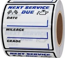 200pcs Premium Quality Clear Oil Change Reminder Stickers, 2"x2", Color: Flag