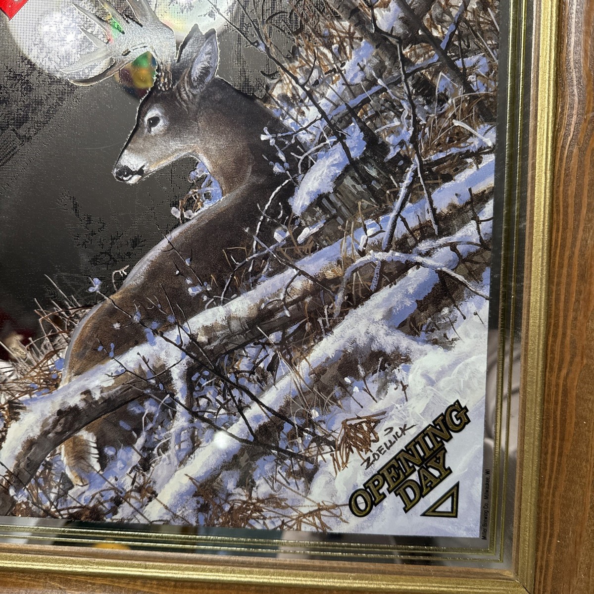Miller High Life Opening Day Whitetail Deer Beer Mirror Zoellick