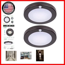 2 Rechargeable Motion Sensor Ceiling Light with Remote,Battery Powered Wireless