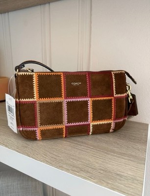 NWT Coach Coachtopia Alter Ego Plaza Bag Shoulder Patchwork Leather Suede CFB08