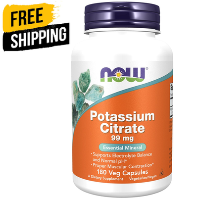 #ad NOW Foods Supplements Potassium Citrate 99 mg 180 veg Capsules $12.70