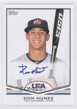 2011 Topps USA Baseball Team Auto Dom Nunez #USA-A34 Auto 0w7