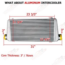 Universal Aluminum Turbo Intercooler 3 Inletoutlet 5-50psi 1000hp Universal Aluminum Turbo Intercooler 3 Inletoutlet 5-50psi 1000hp