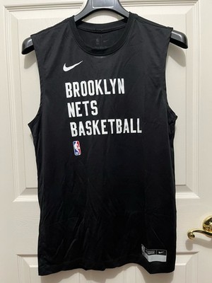 Nike Brooklyn Nets Team Issue NBA Pregame Warmup Sleeveless Shirt Men's Size XL