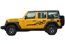 Graphics Snow Mountain Sticker For Jeep Wrangler 4 Door Off Road Car Side Decals