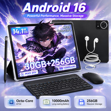 New PC Tablet 14" IPS 1920 1200 FHD Gaming Tab 256GB Android 16 Wifi Octa-Core