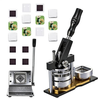 Magnet Maker Machine 2X2In Fridge Magnet Badge Maker Kit 100/200pcs Materials