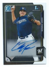 2015 Bowman Chrome Draft Cody Ponce Auto Autograph BCA-CP (AU RC) Blue Jays