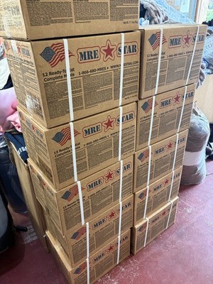 MRE  Meals Ready to Eat  12 meals in a case    Free Shipping