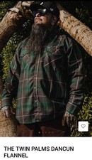 Dixxon Flannel Twin Palms Dancun Shirt Men s XL Sold Out