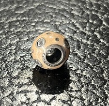 Charm Pandora argent & verre beige avec pierres – Authentique – 4g