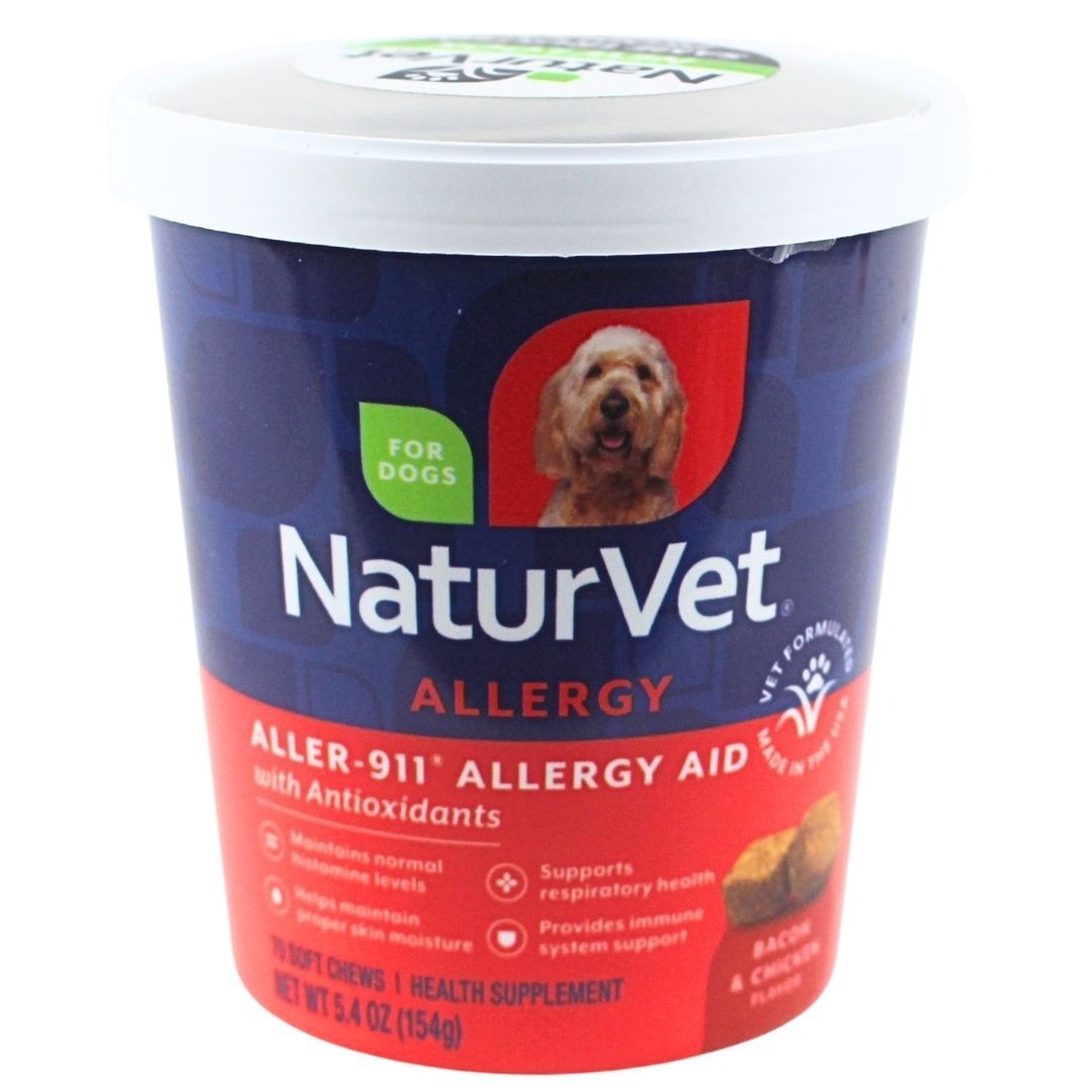 NaturVet Aller-911 Allergy Aid For Dogs With Antioxidants 70