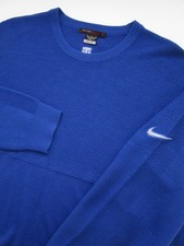 Mens XL Nike Tiger Woods TW Engineered Sweater Merino Wool blue