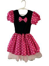 Minnie Mouse pink polka dots costume gown girls size 3/4 
