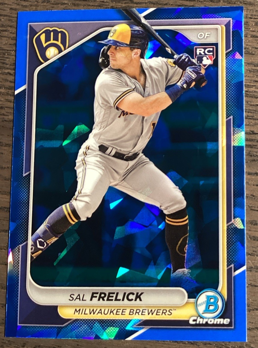 2024 Bowman Chrome Sapphire Sal Frelick RC Rookie Rookie #23 Brewers