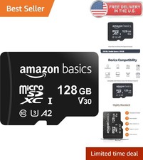 MicroSDXC 128GB Memory Card with Adapter - 4K Video Ready - Shock  Water Proof