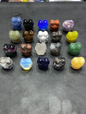 10pc Natural Mix material skull Carving Reiki Crystal Quartz Healing Decor gift