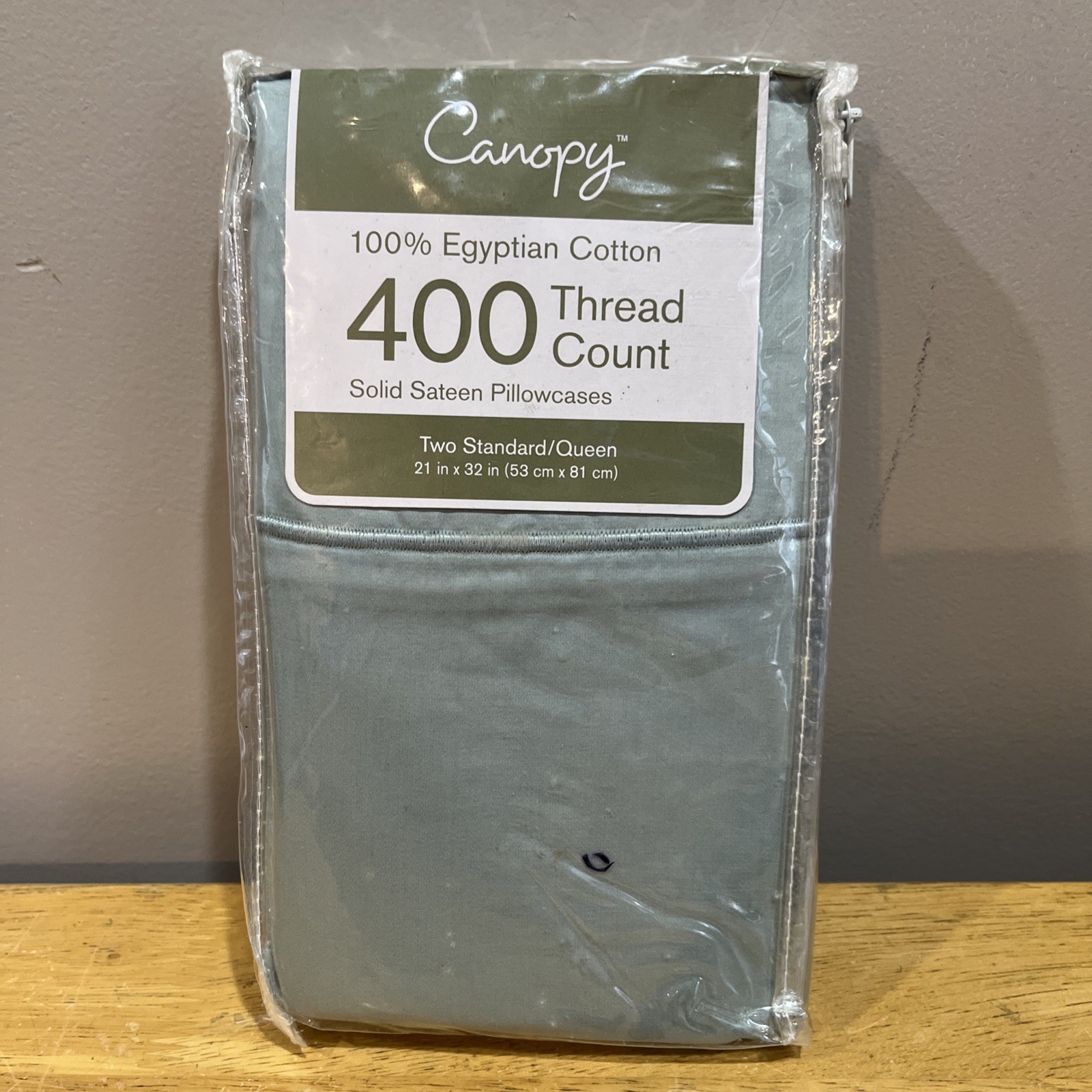 100% Egyptian Cotton Seafoam Green Standard/queen Pillowcase