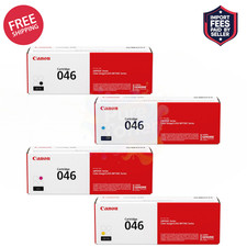 🔥 Genuine Canon 046 CMYK 4-Color Toner Cartridge Set ✅Black Cyan Magenta Yellow