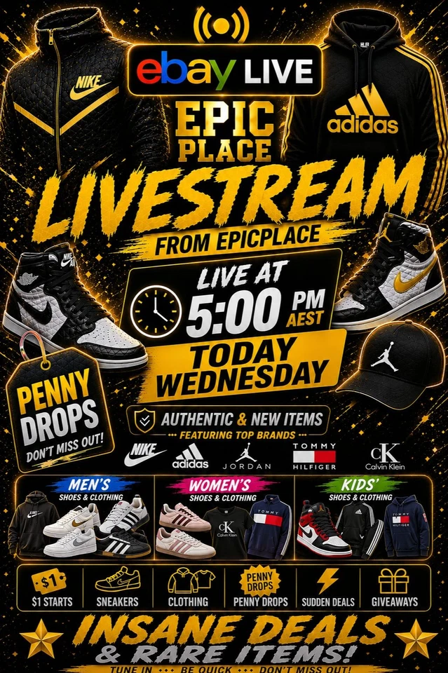 🔥EpicPlace - LIVESTREAM | NEW ARRIVALS | Sneakers and Clothing | $1 Starts