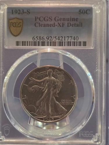 1923-S WALKING LIBERTY HALF DOLLAR  Original XF++ PCGS Graded 01/2026 Detail