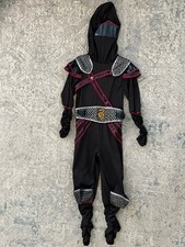 Black Dragon Ninja Costume Halloween Kids Size 7-8 Medium