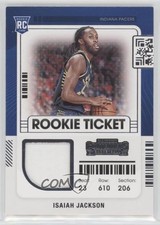 2021-22 Panini Contenders Rookie Ticket Swatches Isaiah Jackson #RTS-IJA p7i