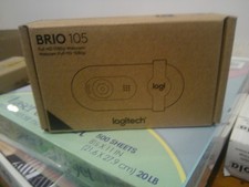 Logitech Brio 105 Full HD 1080p Business Webcam, Auto-Light Balance, USB-A