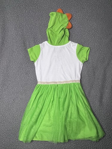 Super Mario Hybrid Cosplay White And Green Dress Little Girls Size Medium - Picture 8 of 8
