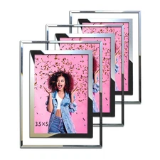 3.5x5 Picture Frame for Wall and Desk, Modern Picture Frames for Home Office ...