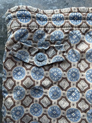 Vintage 40s 50s Catalina Swim Trunks Shorts Rockabilly Geometric Cotton Mod RARE