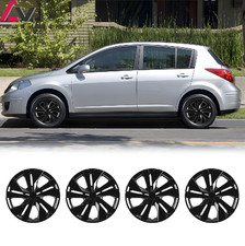 4pcsset 15wheel Rim Cover Hubcaps For 2007-2025 Nissan Versa Black Lacquer 4pcsset 15wheel Rim Cover Hubcaps For 2007-2025 Nissan Versa Black Lacquer