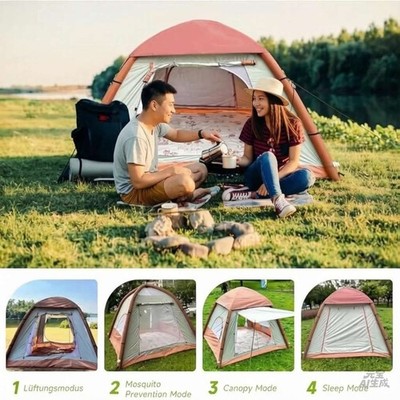 Air Inflatable Camping Tent 2-4 People  (Set Up 60s), Waterproof,210x210x175cm