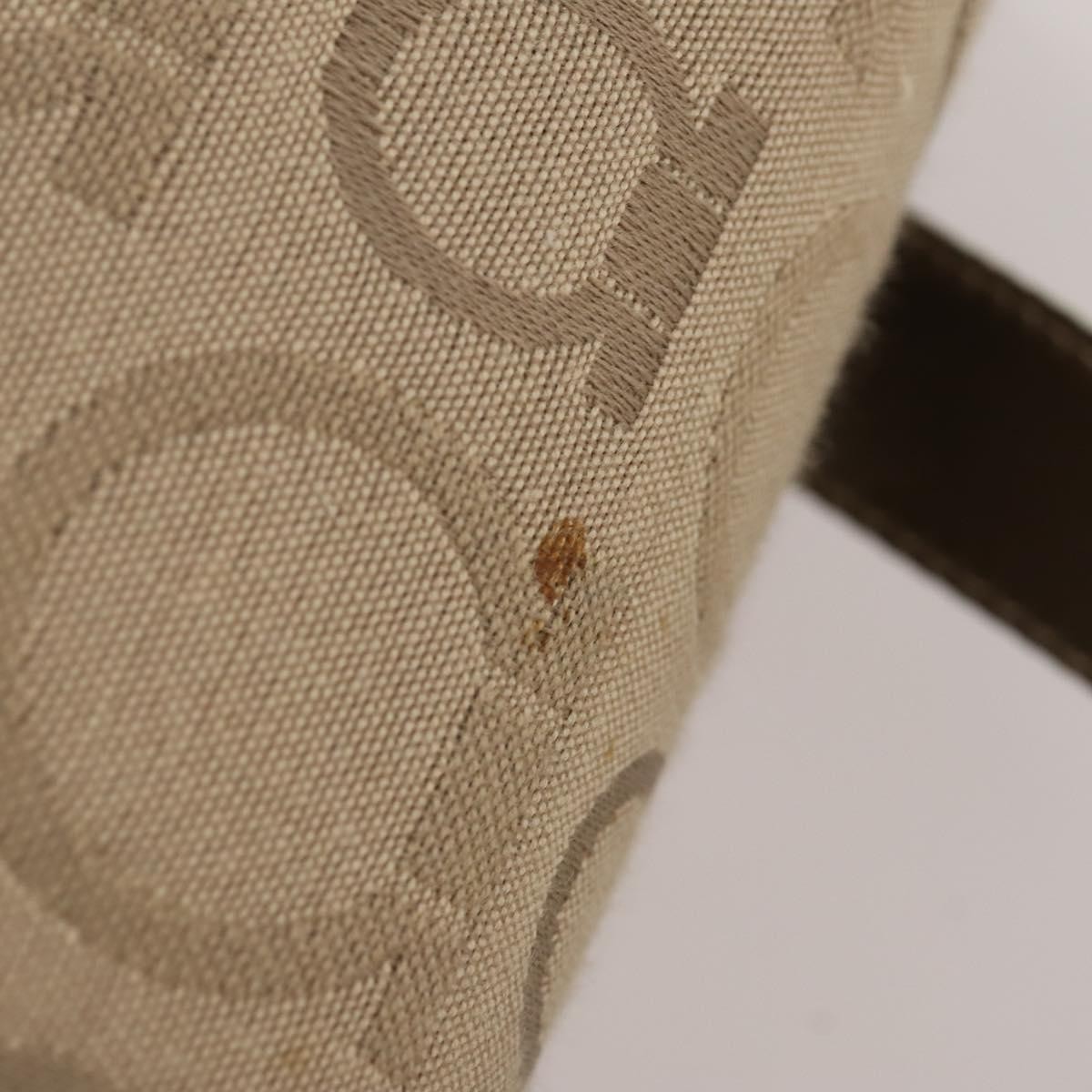 Salvatore Ferragamo Gancini Backpack Canvas Beige Gold Auth  display picture 2