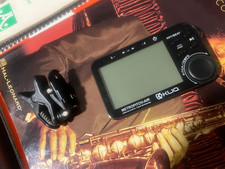 Compact KLIQ MetroPitch Tuner Metronome - Perfect for All Musicians, Black