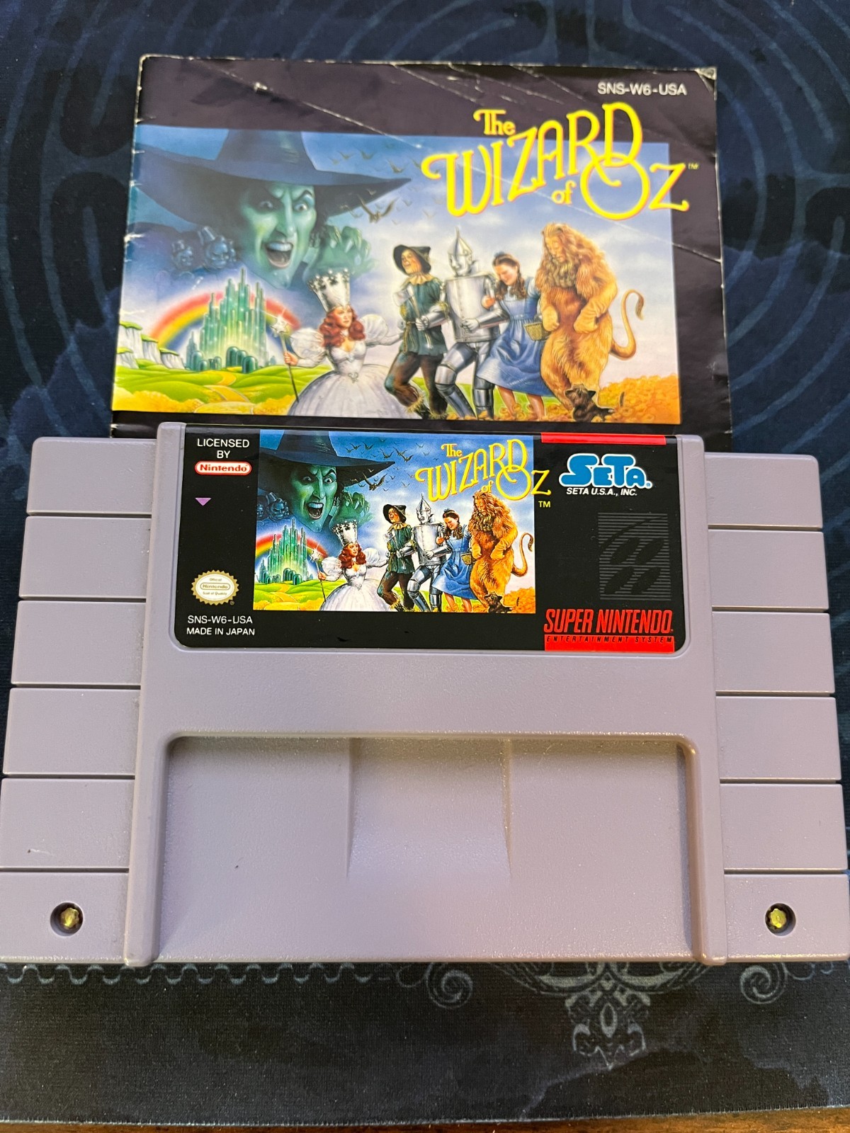 The Wizard of Oz (Super Nintendo SNES) Cartridge & Manual