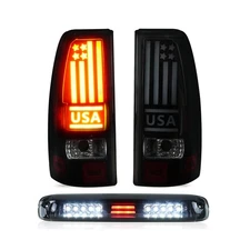 Tail Light + 3rd Brake Lamp for Chevy Silverado 1500 2500 1999-2002, 1500 250...