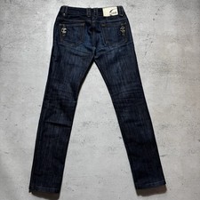 Just Cavalli Women's Denim Blue Jeans with big metal logo size 27